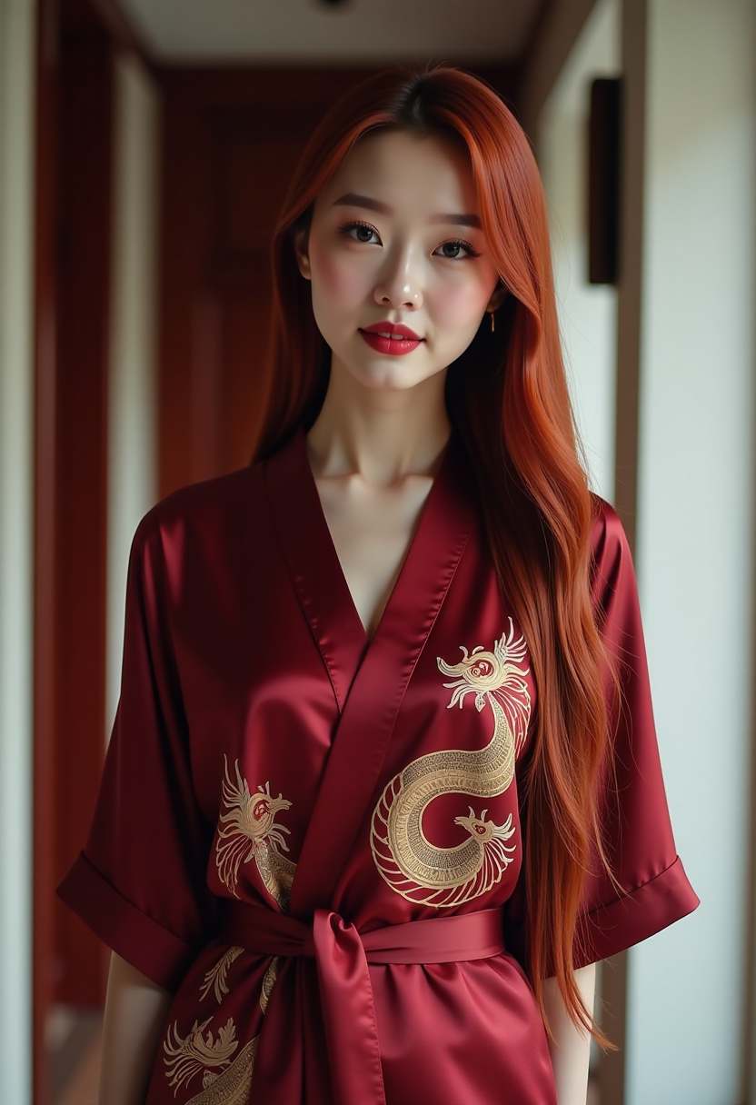 雨天街道上的女主与小犬